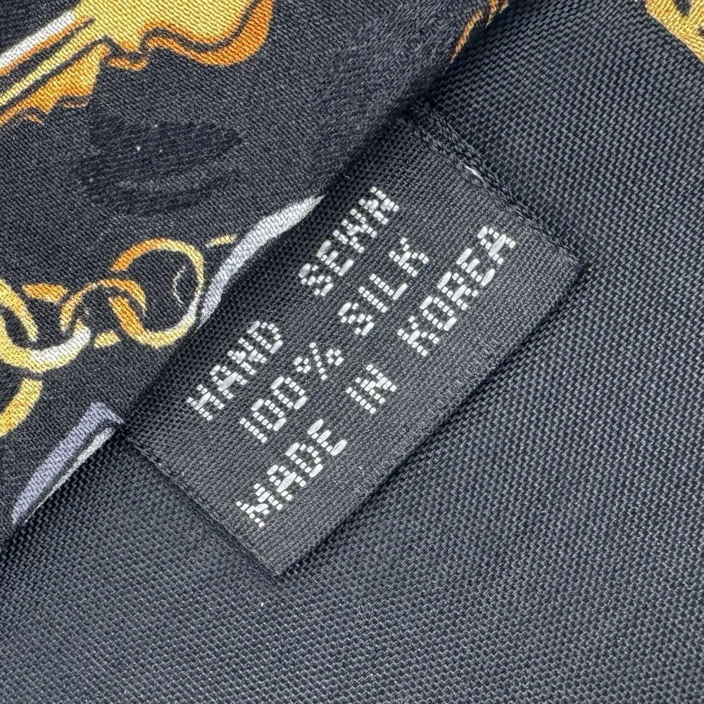 VTG Nicole Miller Motel Key Print Silk Necktie Novelty Tie Black 1993 - Picture 4 of 9